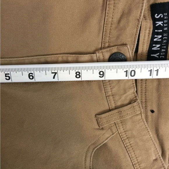 Urban Heritage Skinny Fit Jeans Womens 30 Brown Cotton Spandex Mid Rise Pants - Picture 10 of 11